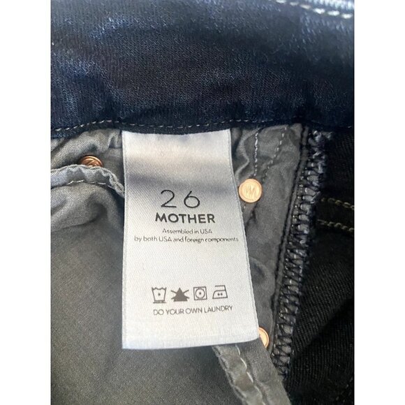 Mother Denim High Waisted Looker Skinny Size 26 In Coffee Tea Or Me Jeans - Picture 6 of 16